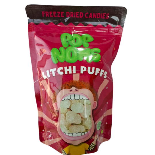 Pop Noms Litchi Puffs Feeze Dried Candies 40g