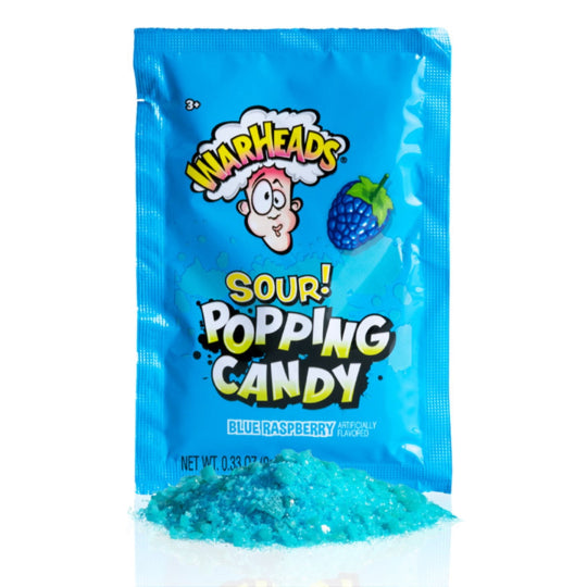 Warheads Sour Popping Candy Blue Raspberry