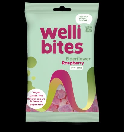 Wellibites Elderflower & Raspberry 70g