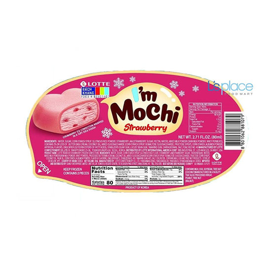 Lotte Mochi Strawberry Ice Cream 2 Pcs 80ml