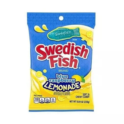 Swedish fish blue raspberry bag 228 g