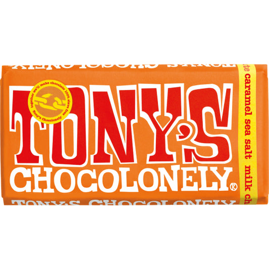 Tony's Chocolonely Milk Choc & Caramel Sea Salt 180g