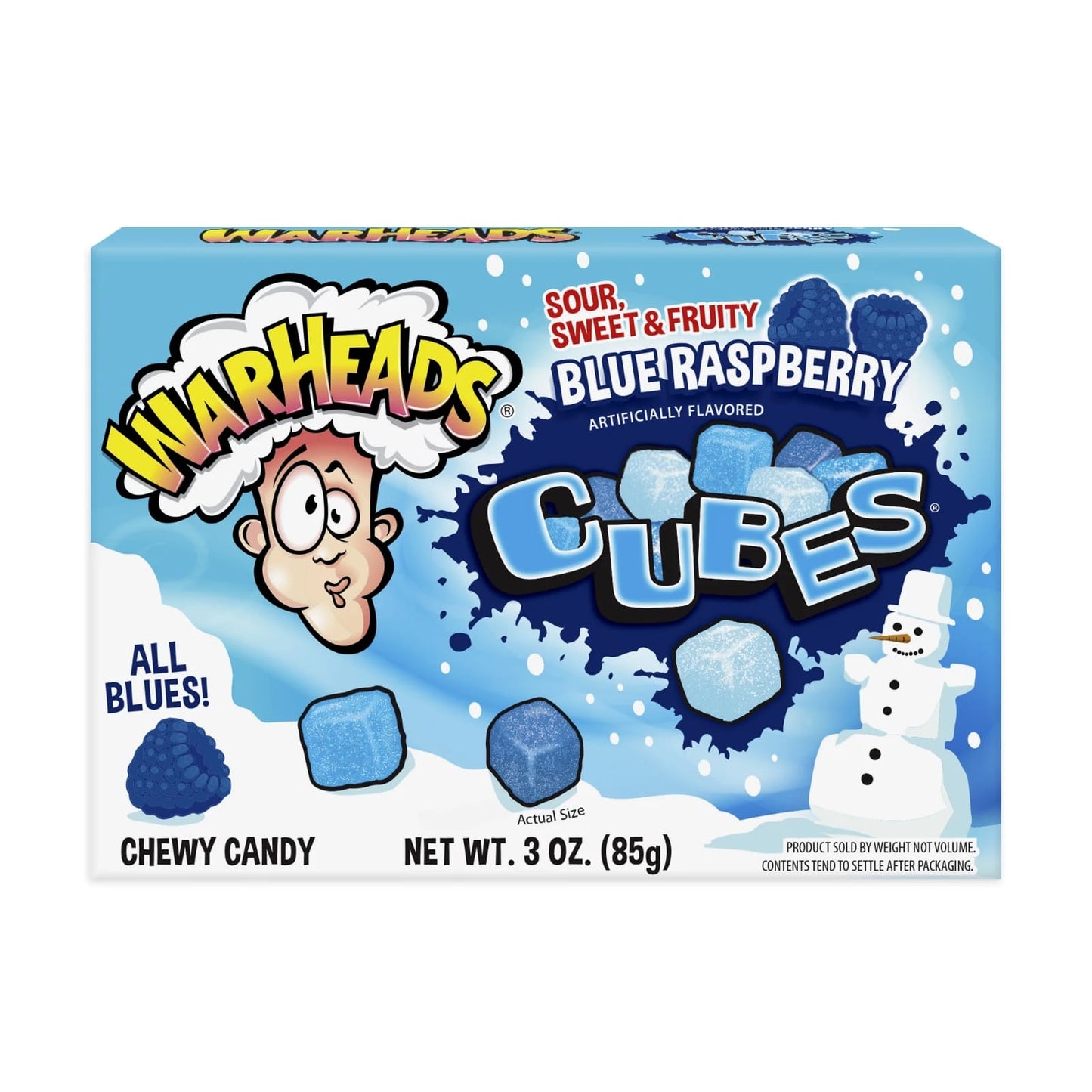 Warheads Blue Raspberry Cubes