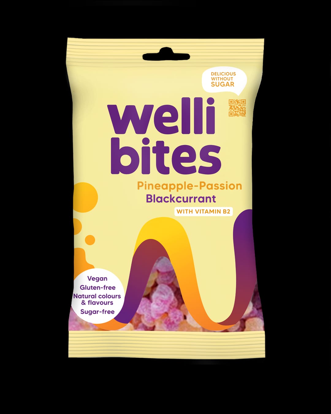 Wellibites Pineapple, Passion & Blackcurrant 70g