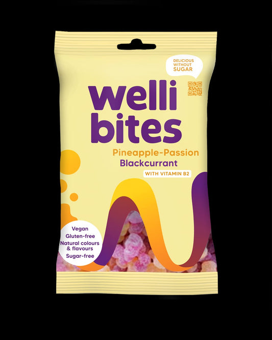 Wellibites Pineapple, Passion & Blackcurrant 70g