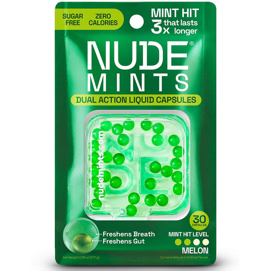 Nude Mints Dual Action Liquid Capsules Melon