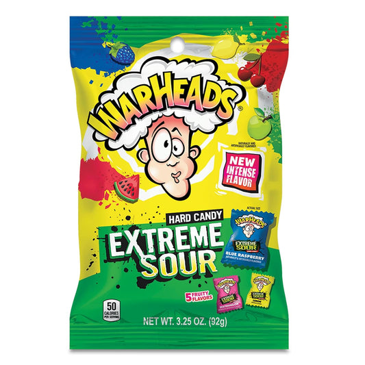 Warhead Extream Sourhardcandy Peg. Bag 3.25 Oz